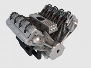 v8 engine 04 Model 3D
