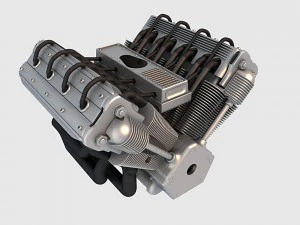 motor v8 04 Modelo 3D