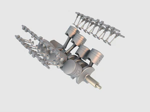 motor v8 04 Modelo 3D