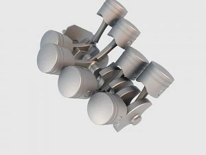 motor v8 04 Modelo 3D