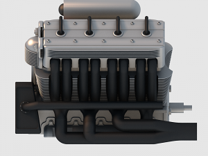 v8 engine 04 Model 3D