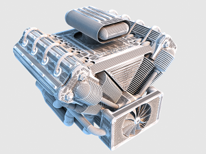 v8 engine 04 Model 3D