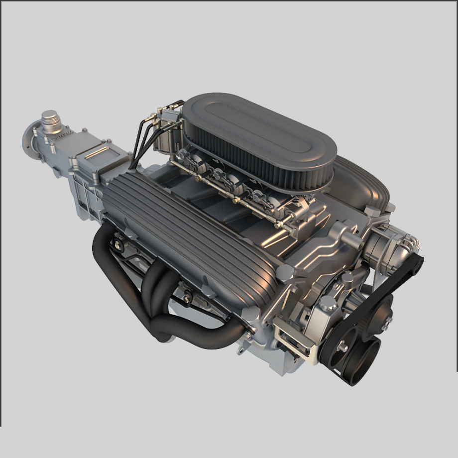 엔진 02 3D 모델 .c4d .max .obj .3ds .fbx .stl .blend 