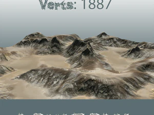 pustynna skałacircb300315 Model 3D