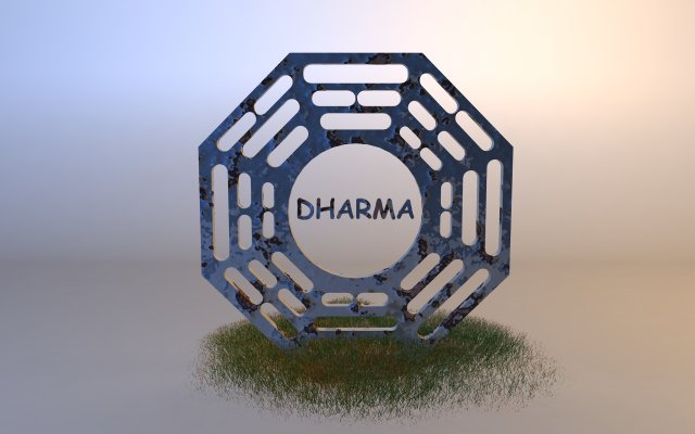 logo dharma 3D-Modell .c4d .max .obj .3ds .fbx .stl .blend 