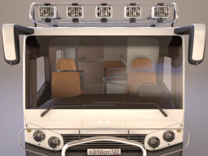 Ruksimov-Wohnwagen im Gel&auml;nde 3D Modell