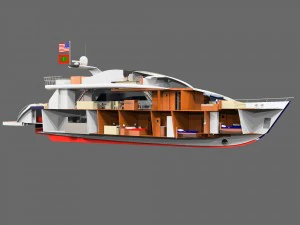 nina luxury yacht 3D Model