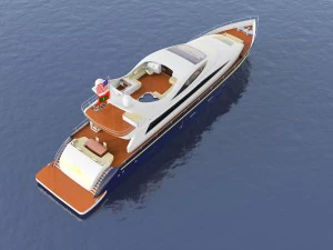 nina luxury yacht 3D Model