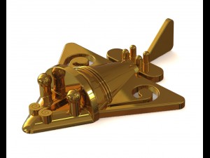 columbian gold plane 3D Print Model