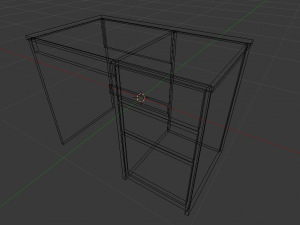 small desk 3D-Modell