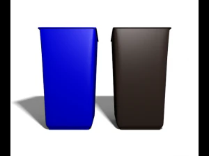 recycling bin and trash bin 3D Model