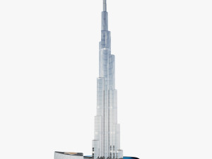 burj khalifa 3D मॉडल