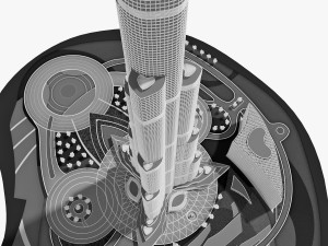 burj khalifa 3D मॉडल