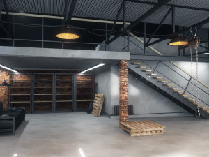 warehouse loft 3D Model