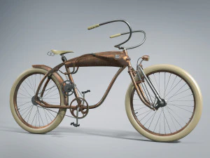 велосипед стимпанк 3D Модель