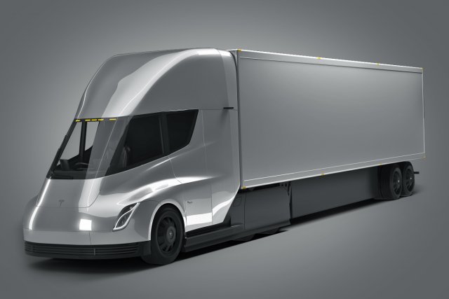 tesla semi truck 3D Modell .c4d .max .obj .3ds .fbx .stl .blend