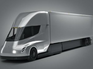 tesla semi truck 3D Model