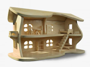casa de madera Modelo 3D