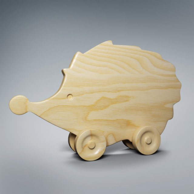 hedgehog wooden 3D मॉडल .c4d .max .obj .3ds .fbx .stl .blend 