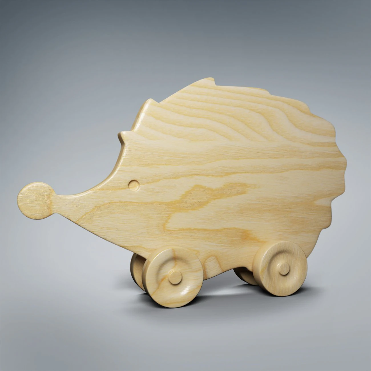 hedgehog wooden 3D Model .c4d .max .obj .3ds .fbx .stl .blend 