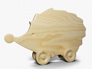 hedgehog wooden 3D Model