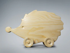 hedgehog wooden 3D Model