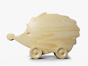 hedgehog wooden 3D Model