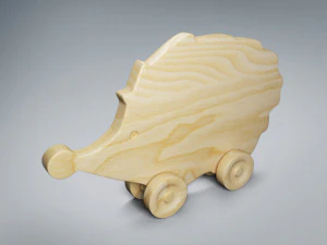 hedgehog wooden 3D Model