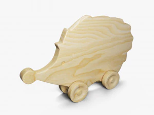 hedgehog wooden 3D Model