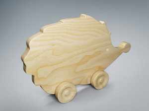 hedgehog wooden 3D मॉडल