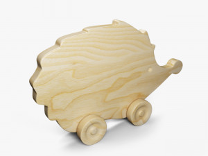 hedgehog wooden 3D मॉडल