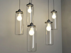 lampe loft en verre Modèle 3D