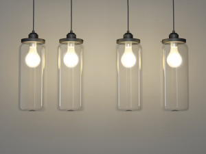 lamp glass loft Model 3D