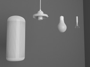 lamp glass loft Model 3D