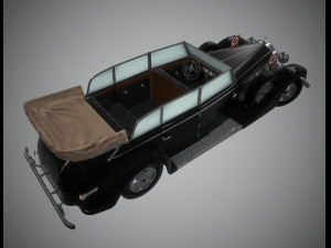 mercedes 770k grosser nazi staff 3D Модель