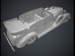 mercedes 770k grosser nazi staff 3D Модель