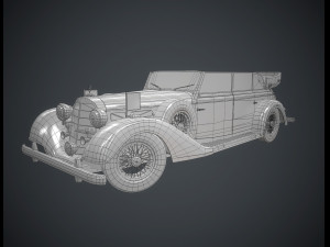 mercedes 770k grosser nazi staff 3D Модель