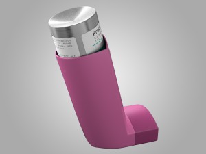 fostair asthma inhaler Model 3D