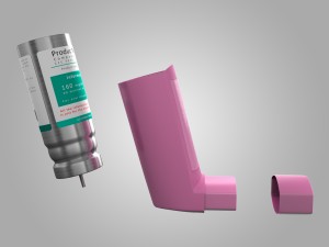fostair asthma inhaler Model 3D