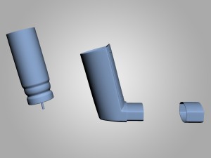 fostair asthma inhaler Model 3D