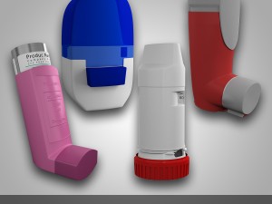 asthma inhaler pack - 4 devices 3D Model