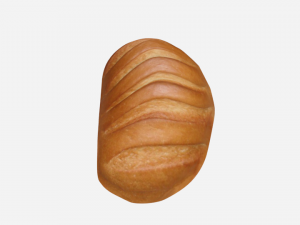 bread white Modelo 3D