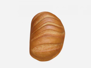 bread white 3D Model