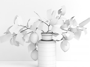 lemons on branch 3D Model