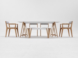 table chair bench odesd2 Modelo 3D