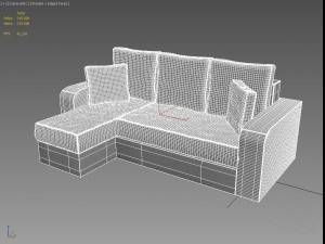 corner sofa 3D Modell