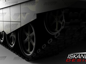 t-14 armata iskander-3m russian battle futuristic 3D Model