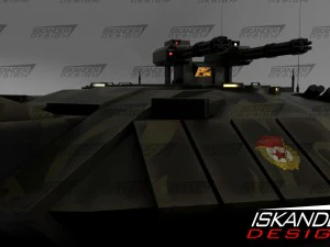 t-14 armata iskander-3m ruso batalla futurista Modelo 3D