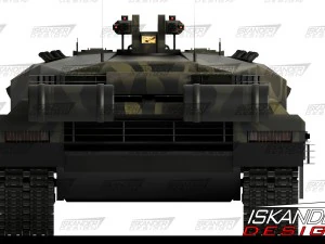 t-14 armata iskander-3m ruso batalla futurista Modelo 3D