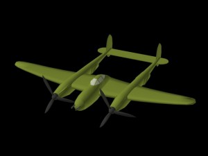 p-38 lightening 3D 模型